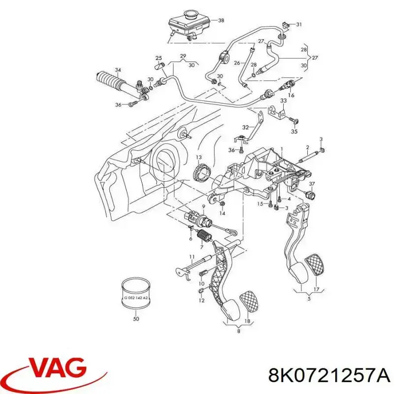 Cylinder roboczy sprzęgła VAG 8K0721257G cena, od 36,35 USD