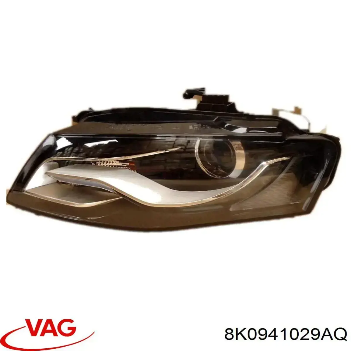 Do koszyka 8K0941029AQ VAG Reflektor lewy