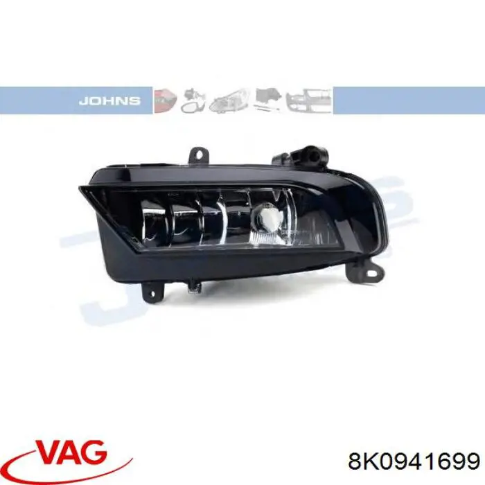 Lampa przeciwmgielna lewa VAG 8K0941699 cena, od 50,75 USD