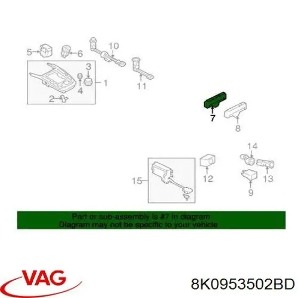Przełącznik zespolony, w komplecie do Audi A4 B8 8K2