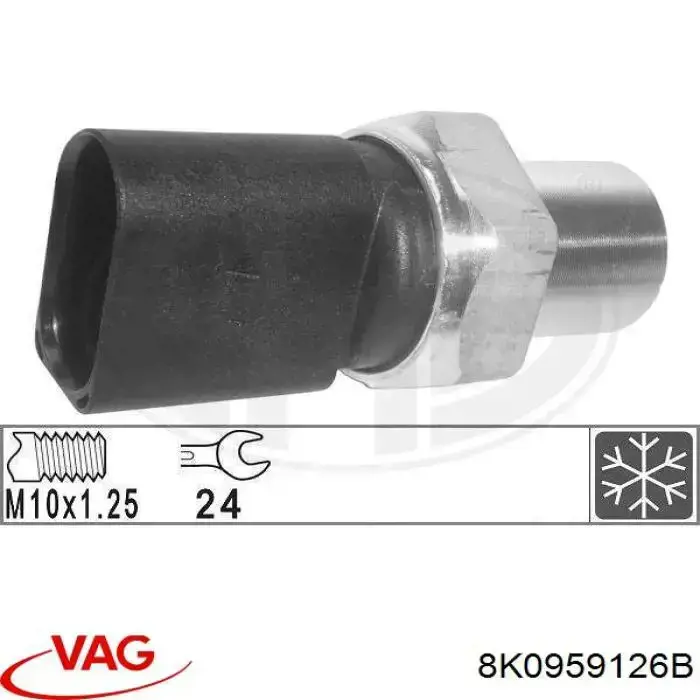 Czujnik ciśnienia bezwzględnego klimatyzacji VAG 8K0959126B cena, od 16,08 USD