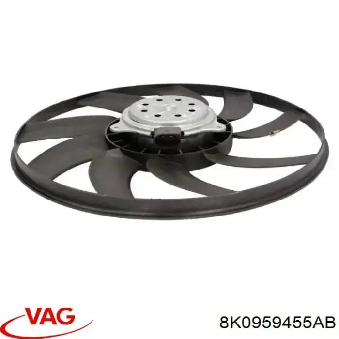 Wentylator elektryczny układu chłodzenia, kompletny (silnik+wirnik) lewy VAG 8K0959455AB cena, od 190,69 USD