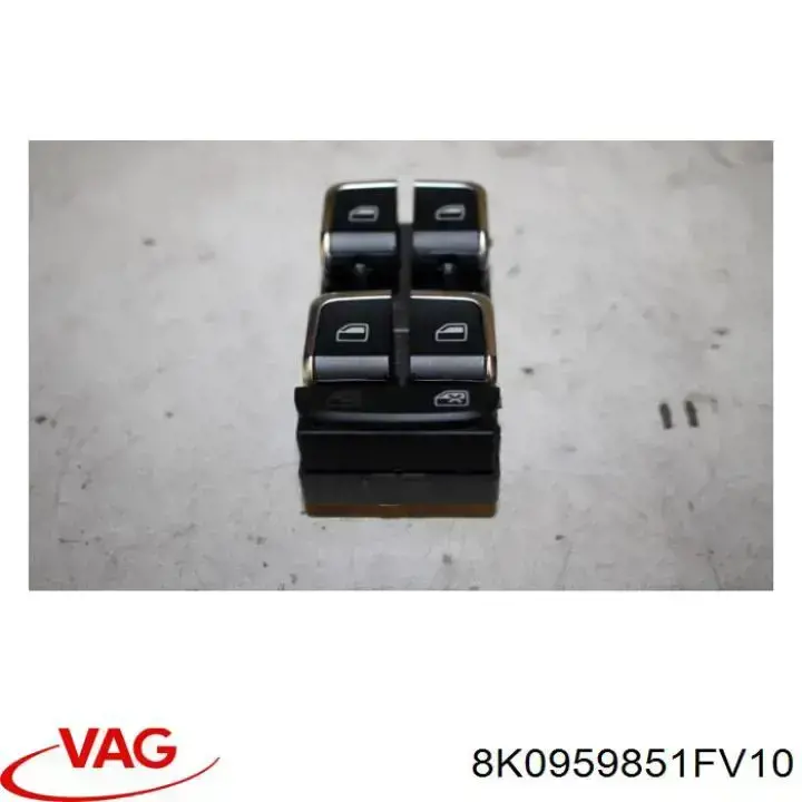 Panel przyciskowy sterowania podnośnikiem szyby przedni lewy VAG 8K0959851FV10 cena, od 35,75 USD