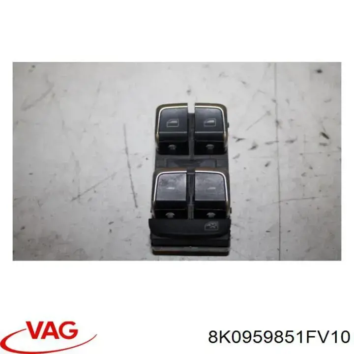 Do koszyka 8K0959851FV10 VAG Panel przyciskowy sterowania podnośnikiem szyby przedni lewy