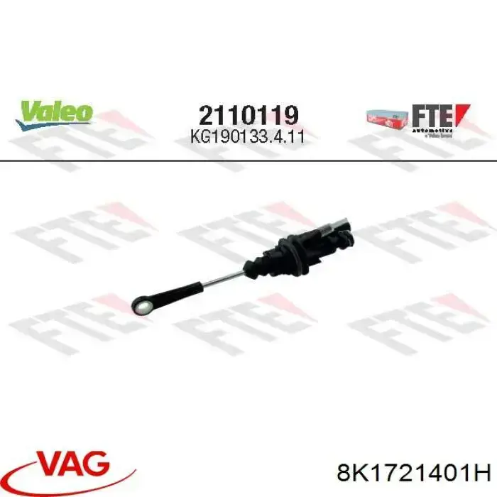 Cylinder sprzęgła główny 8K1721401H VAG