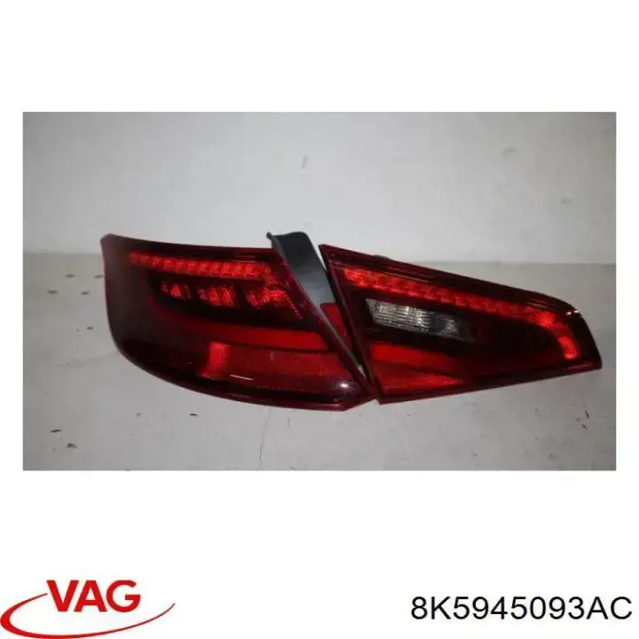 Do koszyka 8K5945093AC VAG Lampa zespolona tylna lewa wewnętrzna