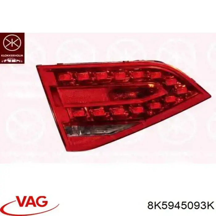 Do koszyka 8K5945093K VAG Lampa zespolona tylna lewa wewnętrzna