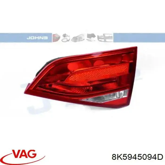 8K5945094D VAG lampa zespolona tylna prawa wewnętrzna