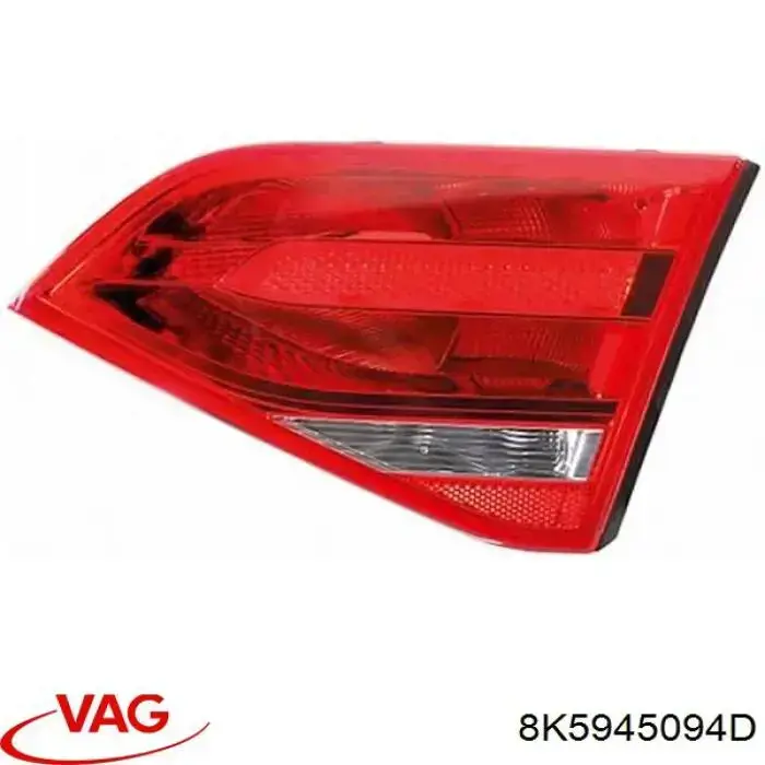 Lampa zespolona tylna prawa wewnętrzna VAG 8K5945094D cena, od 64,70 USD