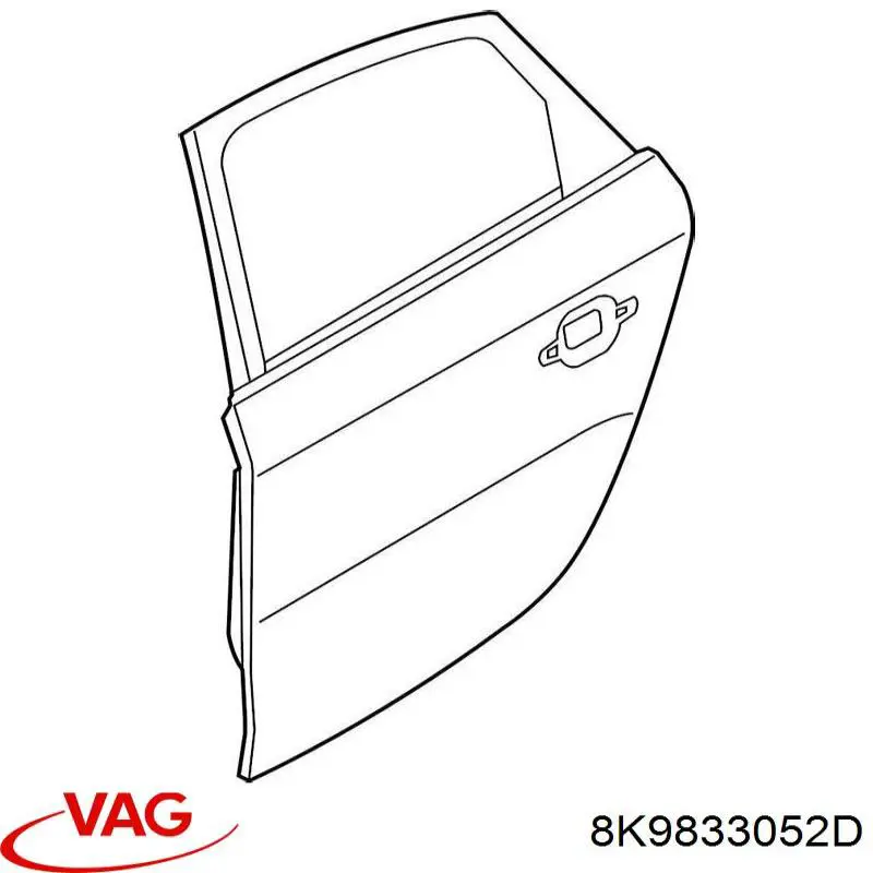 8K9833052D VAG Drzwi tylne prawe