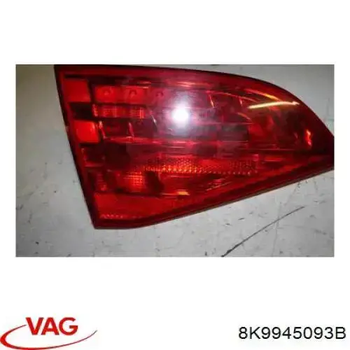 Do koszyka 8K9945093B VAG Lampa zespolona tylna lewa wewnętrzna