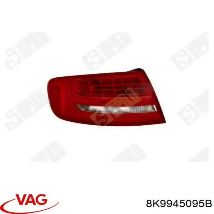 Lampa zespolona tylna lewa zewnętrzna VAG 8K9945095B cena, od 197,50 USD