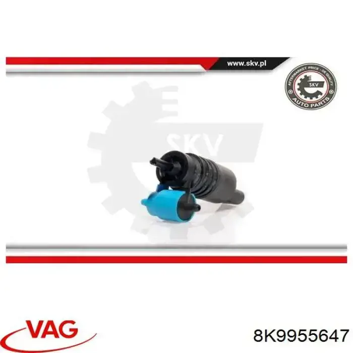 Pompka spryskiwacza szyby przedniej 8K9955647 VAG