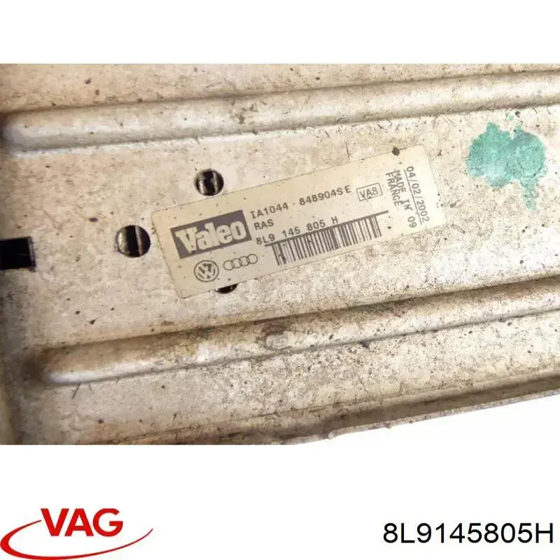 Do koszyka 8L9145805G VAG Chłodnica intercoolera