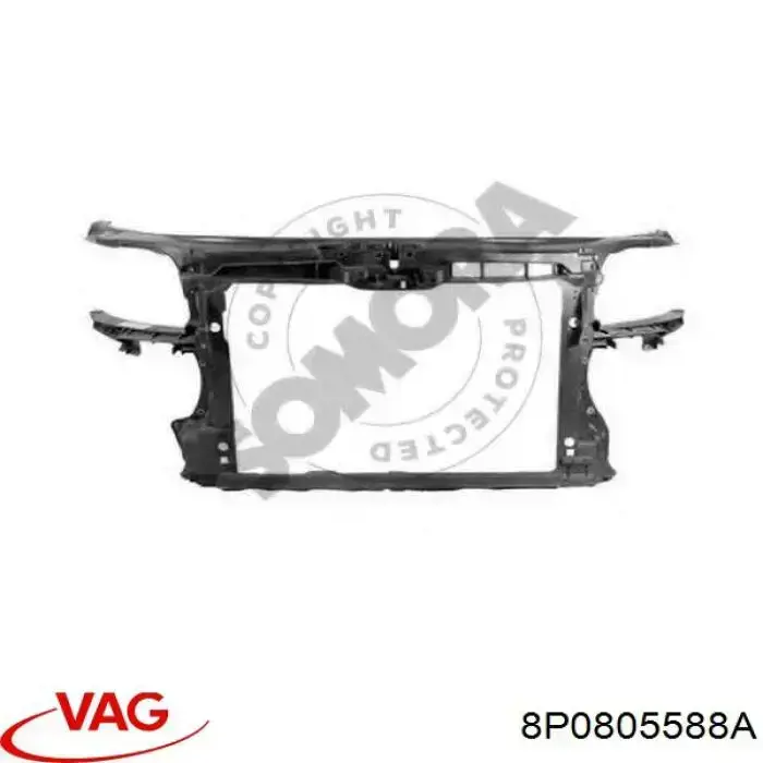 Osłona chłodnicy kompletna (panel mocowania reflektorów) do Audi A3  8P1