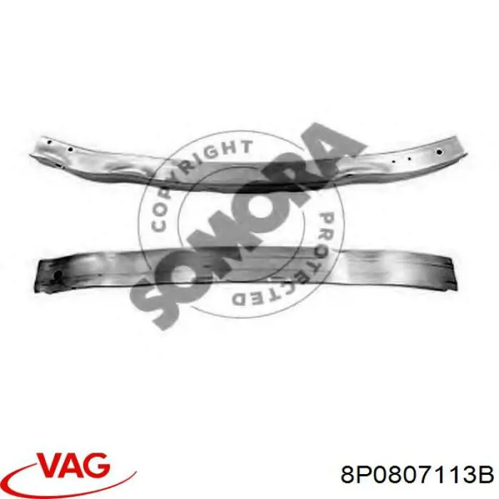 Wzmocnienie zderzaka przedniego do Audi A3  8P1