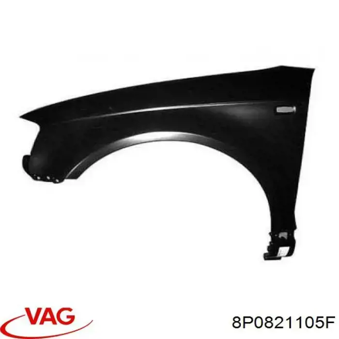 Do koszyka Błotnik przedni lewy Audi A3  8P1