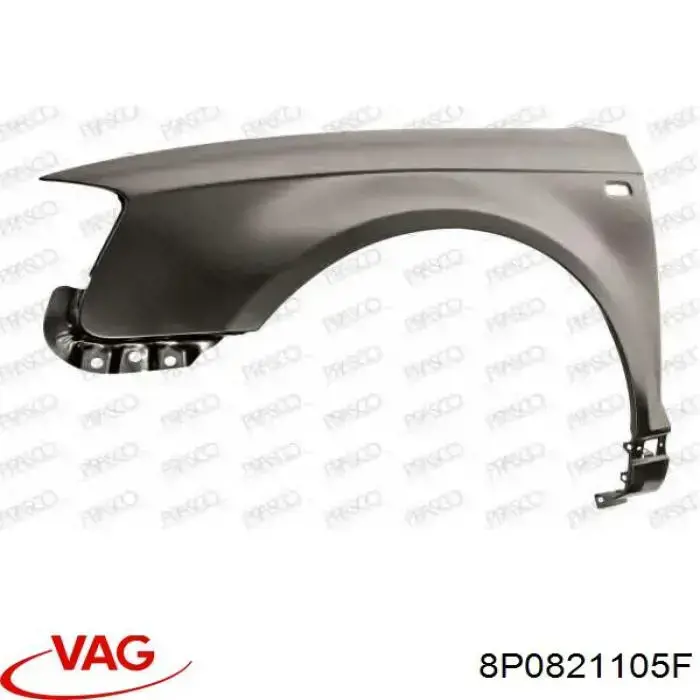 Błotnik przedni lewy do Audi A3  8P1