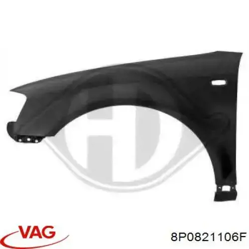 Błotnik przedni prawy do Audi A3  8P1