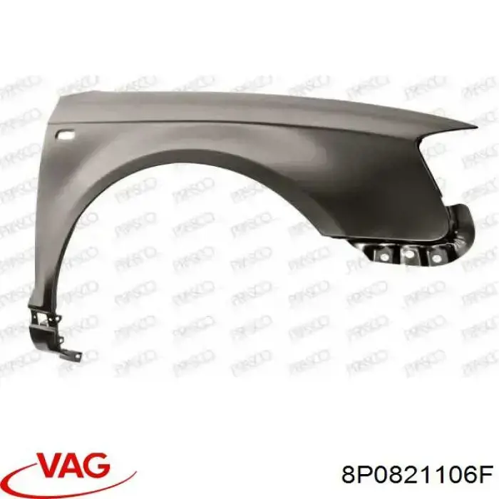 Błotnik przedni prawy Audi A3 hatchback (8P1) (2003 - 2012) cena, od 182,64 USD