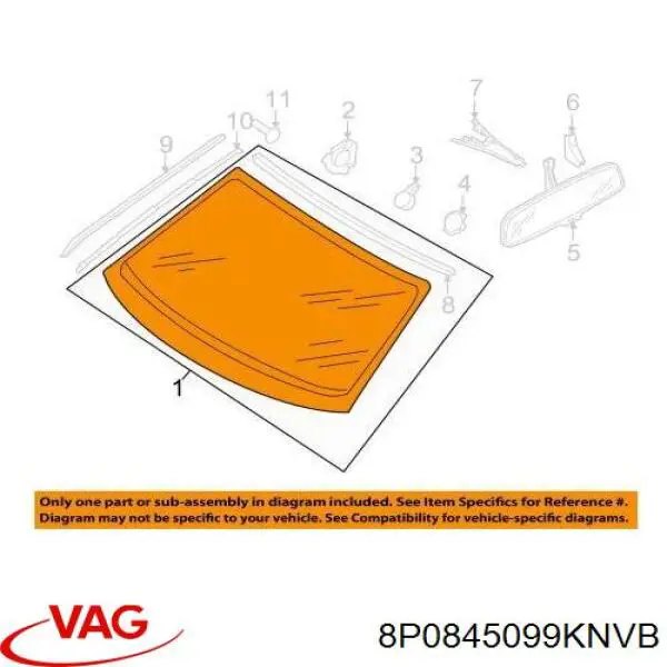 Szyba przednia Audi A3 