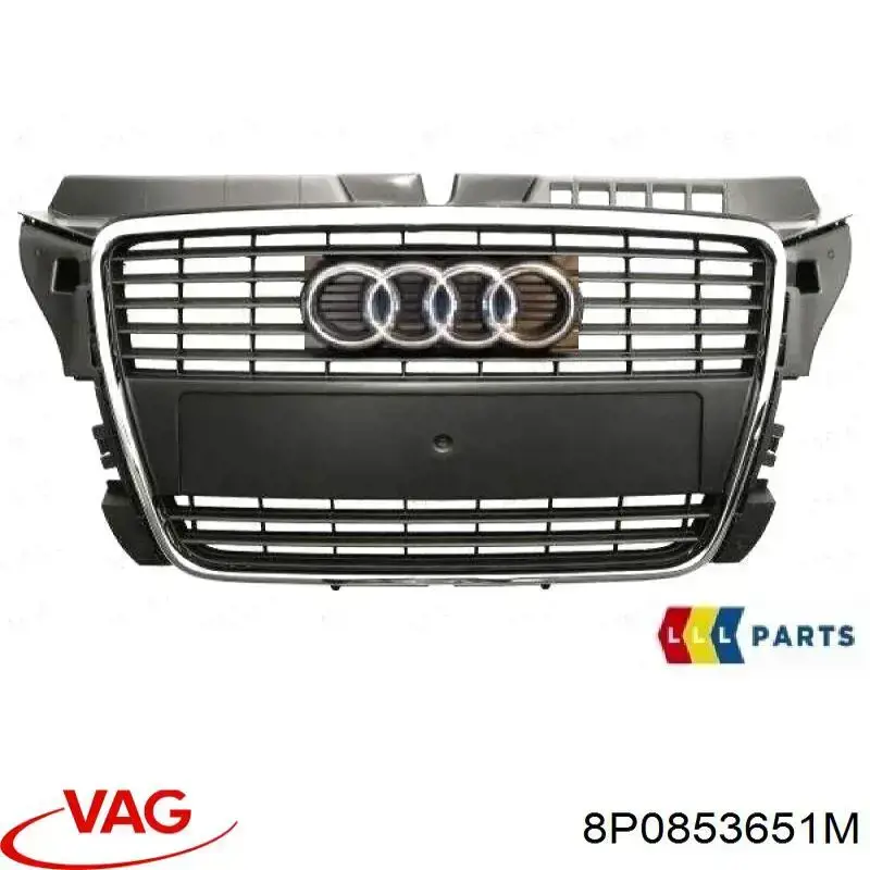 Atrapa chłodnicy Audi A3 Sportback hatchback (8PA) (2004 - 2015) cena, od 426,93 USD