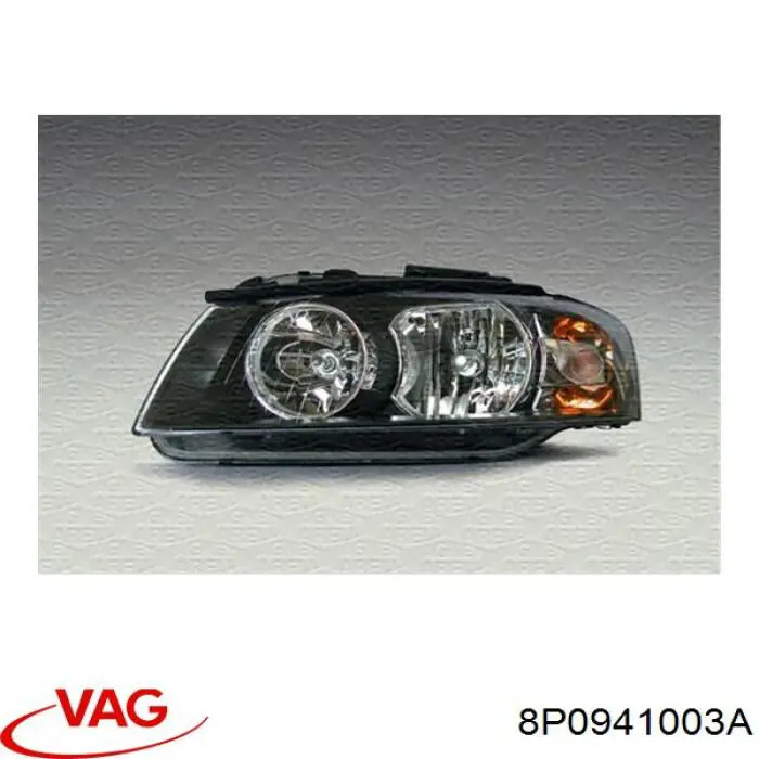 Reflektor lewy Audi A3 hatchback (8P1) (2003 - 2012) cena, od 156,75 USD