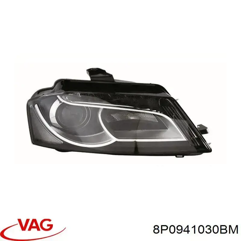 Do koszyka 8P0941030BM VAG Reflektor prawy