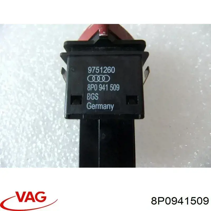 Przycisk włączania światła awaryjnego Audi A3 hatchback (8P1) (2003 - 2012) cena, od 23,01 USD