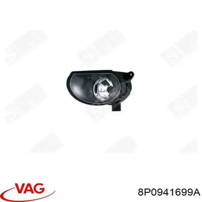 Lampa przeciwmgielna lewa 8P0941699A VAG