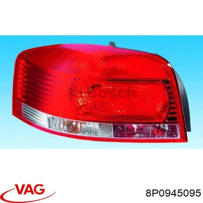 Do koszyka 8P0945095 VAG Lampa zespolona tylna lewa zewnętrzna