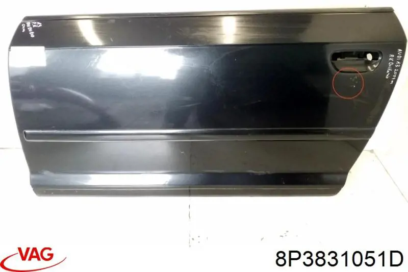 Drzwi przednie lewe do Audi A3  8P1