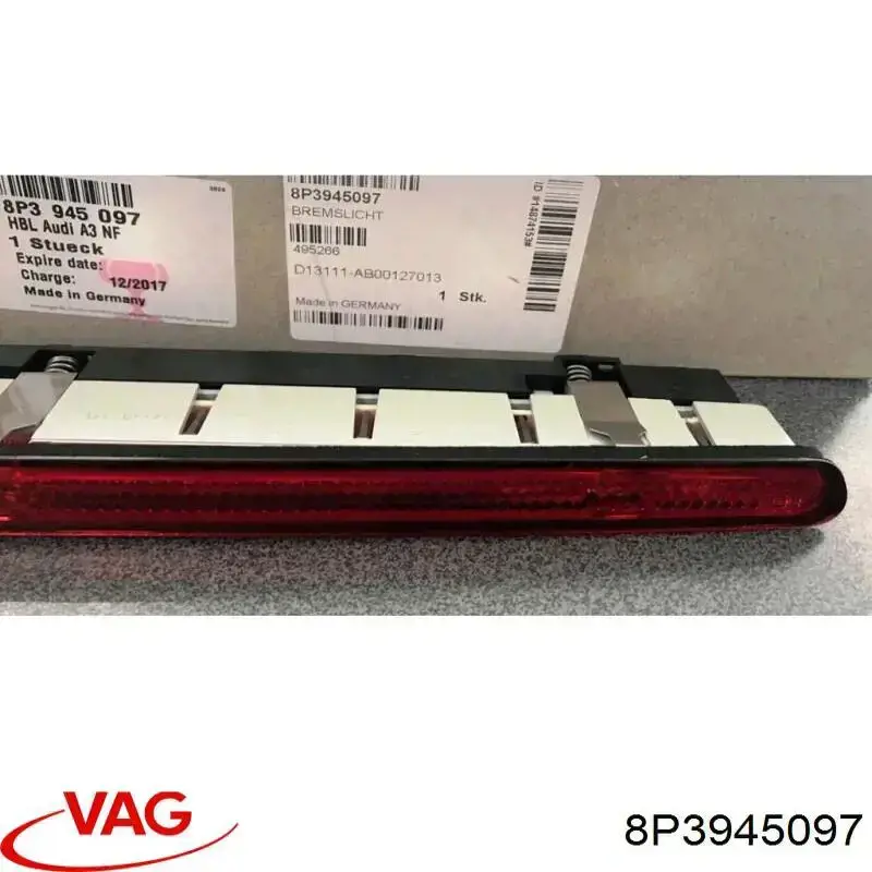 Lampa stop tylna dodatkowa Audi A3 hatchback (8P1) (2003 - 2012) cena, od 57,52 USD