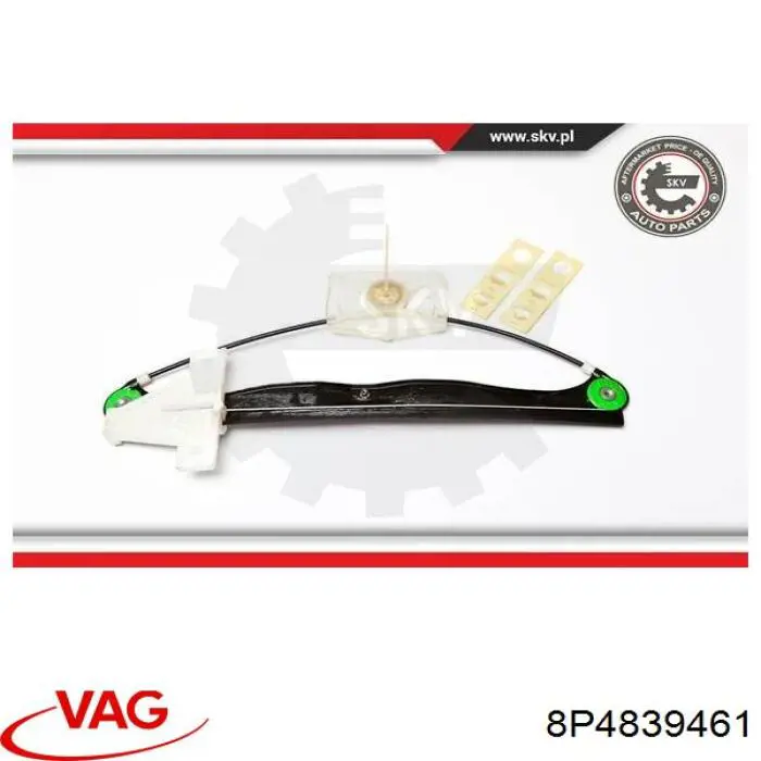 Do koszyka 8P4839461 VAG Mechanizm podnoszenia szyby drzwi tylnych lewych