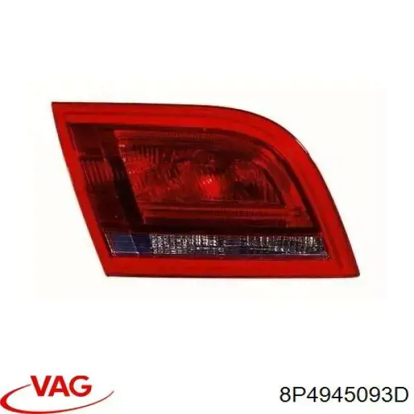 8P4945093D VAG Lampa zespolona tylna lewa wewnętrzna