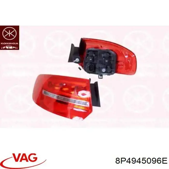 8P4945096E VAG Lampa zespolona tylna prawa zewnętrzna