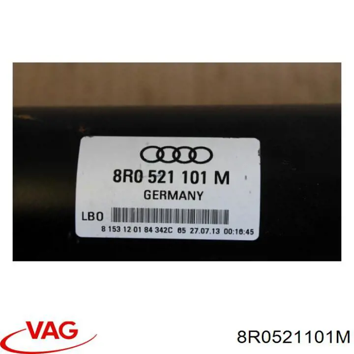 Wał Cardana tylny, kompletny VAG 8R0521101M cena, od 315,66 USD
