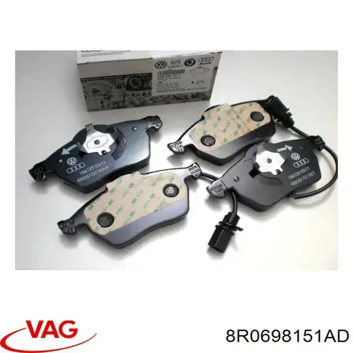 Klocki hamulcowe przednie tarczowe VAG 8R0698151AD cena, od 35,51 USD