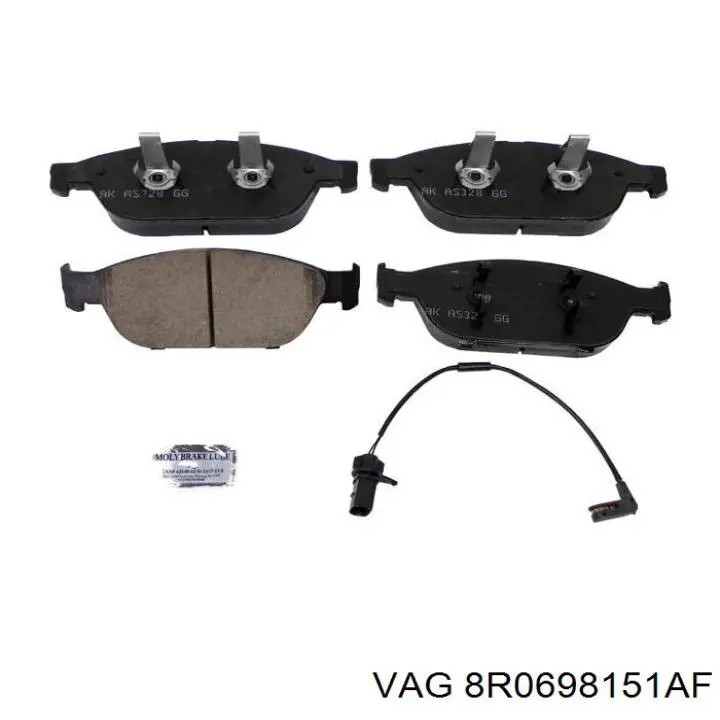 Klocki hamulcowe przednie tarczowe VAG 8R0698151AF cena, od 53,83 USD