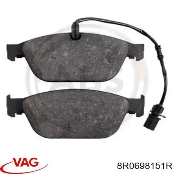 Klocki hamulcowe przednie tarczowe 8R0698151R VAG
