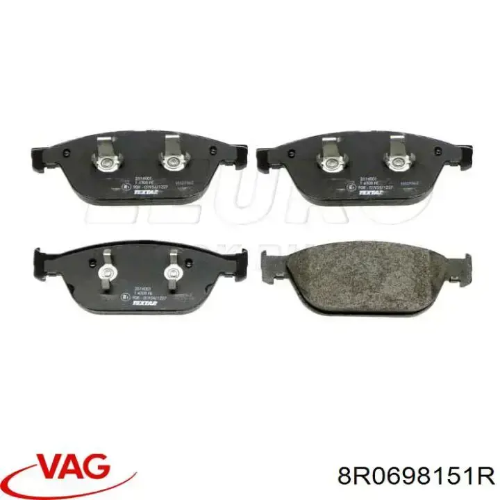 8R0698151R VAG Klocki hamulcowe przednie tarczowe