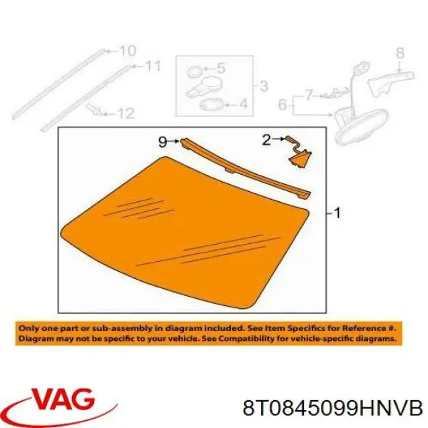 Do koszyka 8T0845099HNVB VAG Szyba przednia