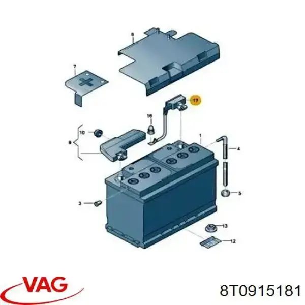 Przewód masowy akumulatora VAG 8T0915181 cena, od 57,89 USD