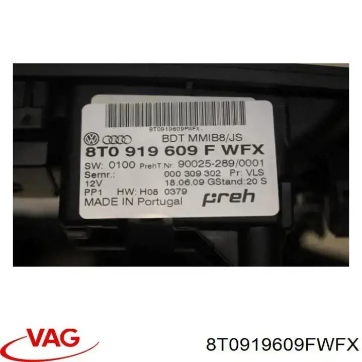 Do koszyka 8T0919609FWFX VAG Blok sterowania multimedialny