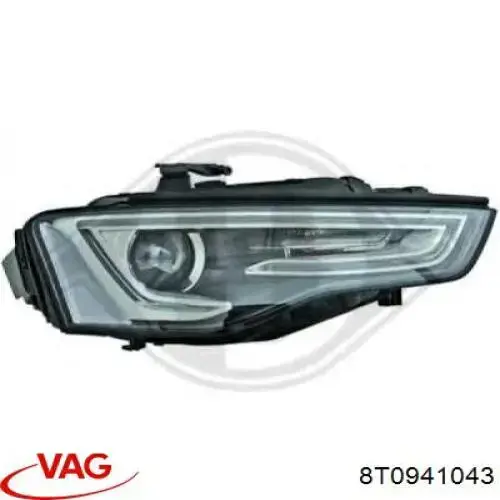 8T0941043 VAG Reflektor lewy