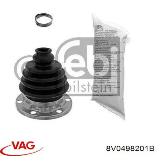 Osłona przegubu homokinetycznego półosi przedniej wewnętrzny lewy VAG 8V0498201B cena, od 13,00 USD