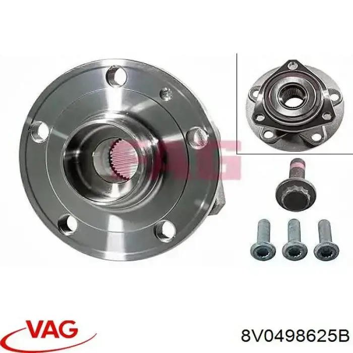 Do koszyka 8V0498625B VAG Piasta przednia
