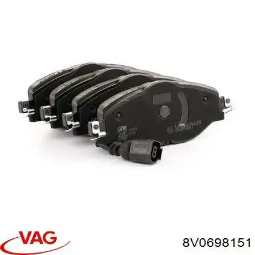 Klocki hamulcowe przednie tarczowe VAG 8V0698151 cena, od 29,71 USD