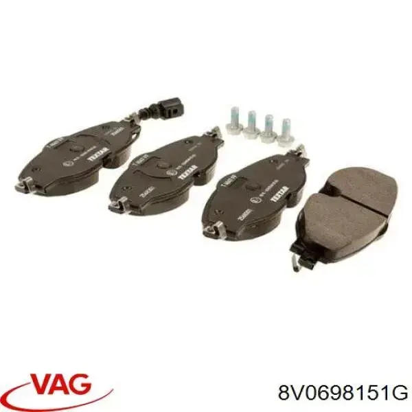 Klocki hamulcowe przednie tarczowe VAG 8V0698151G cena, od 30,11 USD