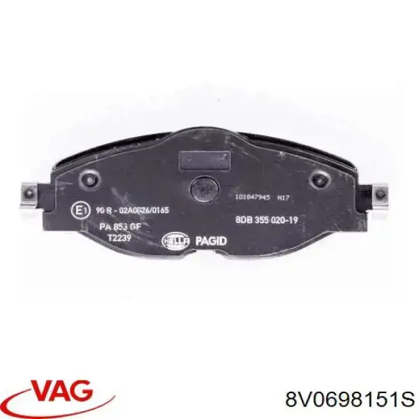 Klocki hamulcowe przednie tarczowe VAG 8V0698151S cena, od 30,11 USD